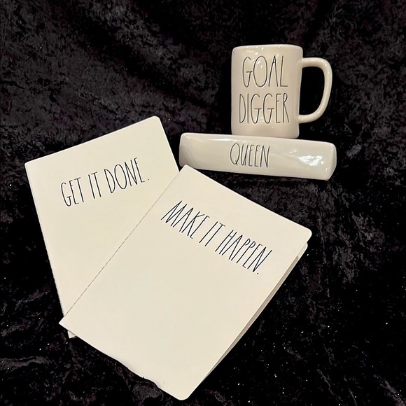 Rae Dunn Other - ⭐️BOGO FREE⭐️ Rae Dunn White Motivational Bundle